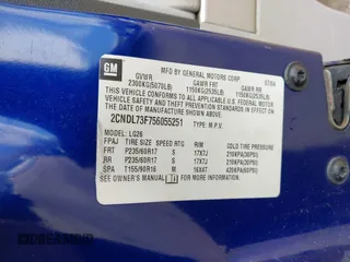 2005 Chevrolet Equinox LT z VIN 2CNDL73F756055251, wystawiony jako IAAI lot #41893063 z przebiegiem 217 556 mil mil oraz . Historia ofert i sprzedaży dostępna na DreamBid. Obrazek 9.