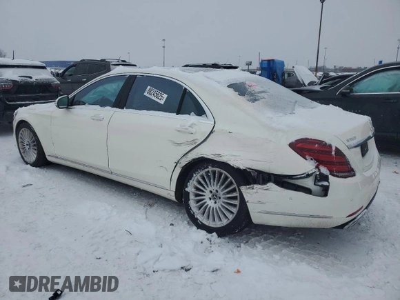 2019 Mercedes-Benz S 560 with VIN WDDUG8GB2KA458581, listed as a Copart auction lot 88245625 with 93,555 mi miles and Clean Title. Bid and sale history available at DreamBid. Image 2.