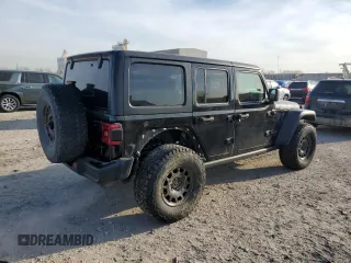 2021 Jeep Wrangler Unlimited Rubicon with VIN 1C4HJXFN6MW559471, listed as a Copart auction lot 48459855 with 33,495 mi miles and Salvage title. Bid and sale history available at DreamBid. Image 3.