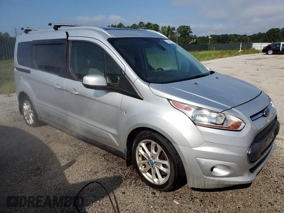 2015 Ford Transit Connect Wagon Titanium with VIN NM0GE9G77F1202471, listed as a Copart auction lot 66541324 with 223,089 mi miles and Salvage Title. Bid and sale history available at carsss.com. Image 4.