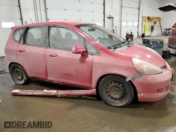 2007 Honda Fit Sport with VIN JHMGD376X7S034491, listed as a Copart auction lot 88989655 with 184,022 mi miles and Non Repairable. Bid and sale history available at carsss.com. Image 4.