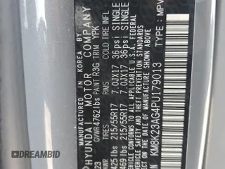 2023 Hyundai Kona SE z VIN KM8K23AG4PU179013, wystawiony jako Copart lot #56318705 z przebiegiem 48 782 mil mil oraz Szkoda całkowita • Salvage title. Historia ofert i sprzedaży dostępna na DreamBid. Obrazek 12.