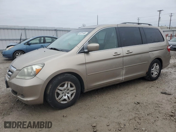 2007 Honda Odyssey EX-L with VIN 5FNRL38657B126262, listed as a Copart auction lot 80701484 with 101,020 mi miles and Non Repairable. Bid and sale history available at DreamBid. Image 1.