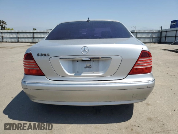 2006 Mercedes-Benz S 350 with VIN WDBNF67J96A476996, listed as a Copart auction lot 52596595 with Not Provided miles and Salvage Title. Bid and sale history available at DreamBid. Image 6.