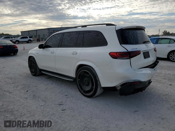 2022 Mercedes-Benz GLS 63 AMG with VIN 4JGFF8KE5NA790389, listed as a Copart auction lot 88258175 with 37,672 mi miles and Salvage Title. Bid and sale history available at DreamBid. Image 2.