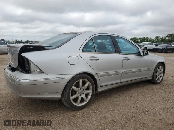 2004 Mercedes-Benz C 230 Kompressor with VIN WDBRF40J84F452074, listed as a Copart auction lot 56025015 with Not provided miles and Salvage title. Bid and sale history available at DreamBid. Image 3.