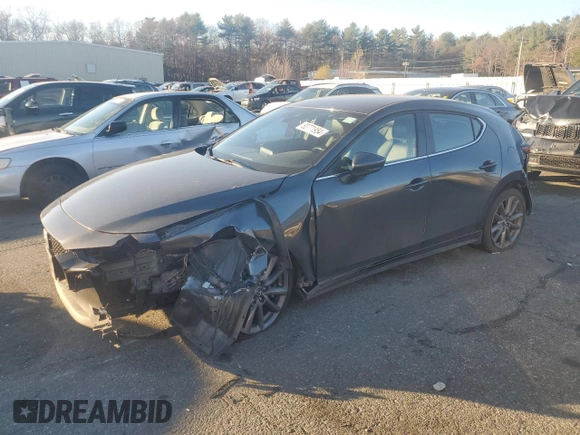 2021 Mazda 3 Select with VIN JM1BPBKL9M1345549, listed as a Copart auction lot 80771954 with 59,400 mi miles and Salvage title. Bid and sale history available at DreamBid. Image 1.
