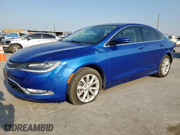 2015 Chrysler 200 C with VIN 1C3CCCCB7FN740079, listed as a Copart auction lot 53384965 with 100,944 mi miles and Salvage Title. Bid and sale history available at carsss.com. Image 1.