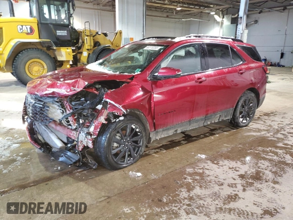 2023 Chevrolet Equinox RS z VIN 3GNAXWEG5PL265087, wystawiony jako Copart lot #44115355 z przebiegiem 29 301 mil mil oraz Szkoda całkowita • Salvage title. Historia ofert i sprzedaży dostępna na DreamBid. Obrazek 1.