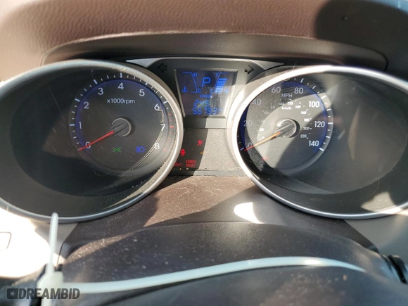 2014 Hyundai Tucson Limited with VIN KM8JU3AG7EU920841, listed as a Copart auction lot 65136724 with 56,799 mi miles and Salvage Title. Bid and sale history available at carsss.com. Image 9.