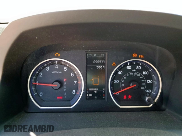 2008 Honda CR-V LX with VIN 3CZRE38378G704982, listed as a Copart auction lot 58382605 with 98,978 mi miles and Salvage title. Bid and sale history available at DreamBid. Image 9.