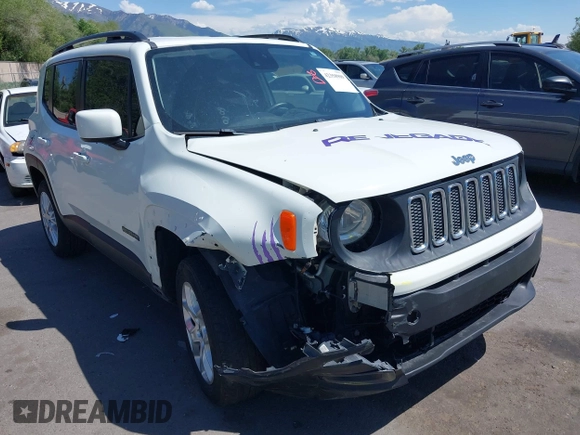 2017 Jeep Renegade Latitude with VIN ZACCJBBB8HPG52343, listed as a IAAI auction lot 42358909 with 101,348 mi miles and . Bid and sale history available at DreamBid. Image 6.