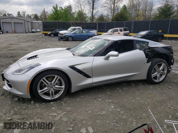 2017 Chevrolet Corvette 3LT z VIN 1G1YF2D78H5114503, wystawiony jako Copart lot #53100385 z przebiegiem 19 329 mil mil oraz Szkoda całkowita • Salvage title. Historia ofert i sprzedaży dostępna na DreamBid. Obrazek 1.