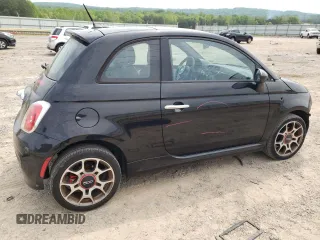 2013 FIAT 500 Sport with VIN 3C3CFFBR1DT544580, listed as a Copart auction lot 54379225 with 95,457 mi miles and Salvage Title. Bid and sale history available at carsss.com. Image 3.