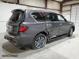 2024 Infiniti QX80 LUXE with VIN JN8AZ2AF4R9765203, listed as a Copart auction lot 53792895 with 43,450 mi miles and Non Repairable. Bid and sale history available at carsss.com. Image 3.