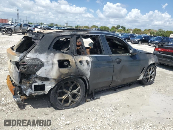 2022 BMW X3 sDrive30i with VIN 5UX43DP05N9K34156, listed as a Copart auction lot 51316835 with Not Provided miles and Salvage Title. Bid and sale history available at DreamBid. Image 3.