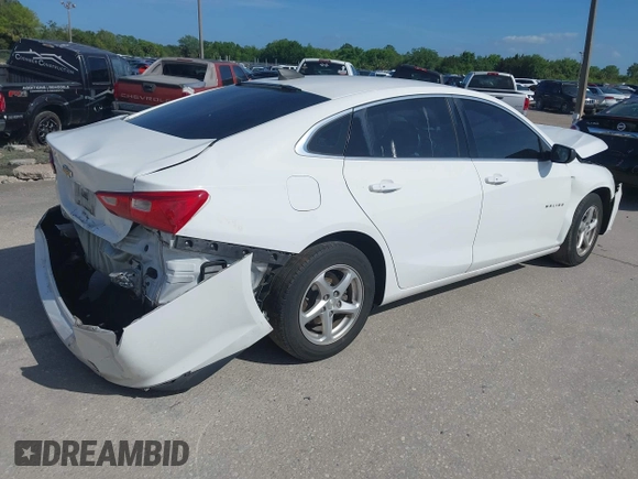 2017 Chevrolet Malibu LS with VIN 1G1ZB5ST2HF205424, listed as a IAAI auction lot 41965596 with Not Provided miles and . Bid and sale history available at DreamBid. Image 4.