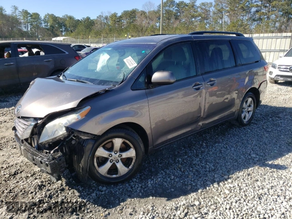 2016 Toyota Sienna LE AAS with VIN 5TDKK3DC7GS691821, listed as a Copart auction lot 46856565 with 160,114 mi miles and Non Repairable. Bid and sale history available at carsss.com. Image 1.