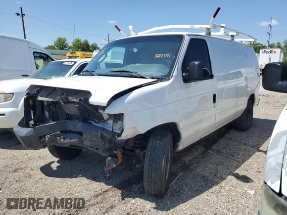2013 Ford Econoline Cargo Commercial with VIN 1FTNE1EW2DDA49421, listed as a Copart auction lot 52393795 with 207,703 mi miles and Salvage title. Bid and sale history available at DreamBid. Image 1.