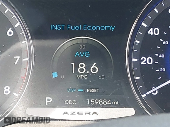 2014 Hyundai Azera Limited with VIN KMHFH4JG8EA390171, listed as a IAAI auction lot 41844326 with 159,884 mi miles and . Bid and sale history available at carsss.com. Image 15.