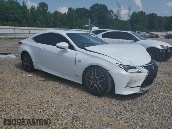 2017 Lexus RC 200t with VIN JTHHA5BC9H5007109, listed as a Copart auction lot 60424705 with 52,543 mi miles and Salvage title. Bid and sale history available at DreamBid. Image 4.