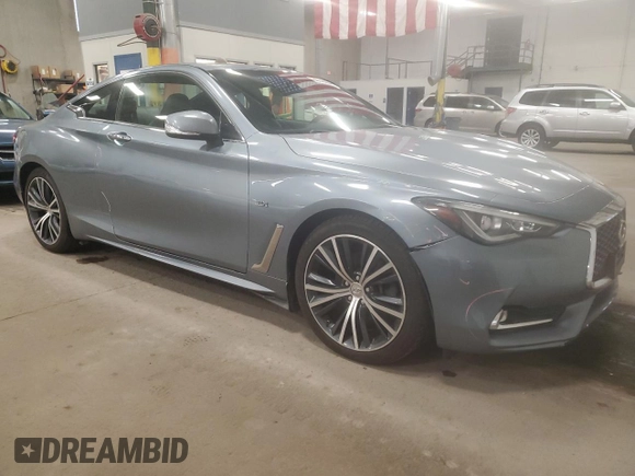 2018 Infiniti Q60 Luxe with VIN JN1EV7EL8JM391124, listed as a Copart auction lot 80746224 with 97,310 mi miles and Salvage Title. Bid and sale history available at carsss.com. Image 4.