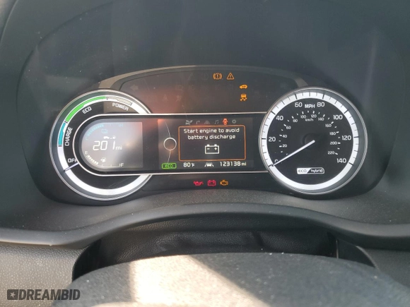2017 Kia Niro Touring with VIN KNDCE3LC2H5079191, listed as a Copart auction lot 50053415 with 123,138 mi miles and Salvage Title. Bid and sale history available at carsss.com. Image 9.