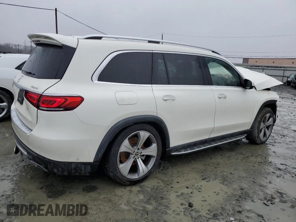 2021 Mercedes-Benz GLS 450 with VIN 4JGFF5KE5MA379992, listed as a Copart auction lot 38755444 with 35,150 mi miles and . Bid and sale history available at DreamBid. Image 3.