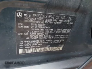1998 Mercedes-Benz M 320/430/500 with VIN 4JGAB54E4WA046561, listed as a IAAI auction lot 42510300 with 211,689 mi miles and . Bid and sale history available at DreamBid. Image 9.