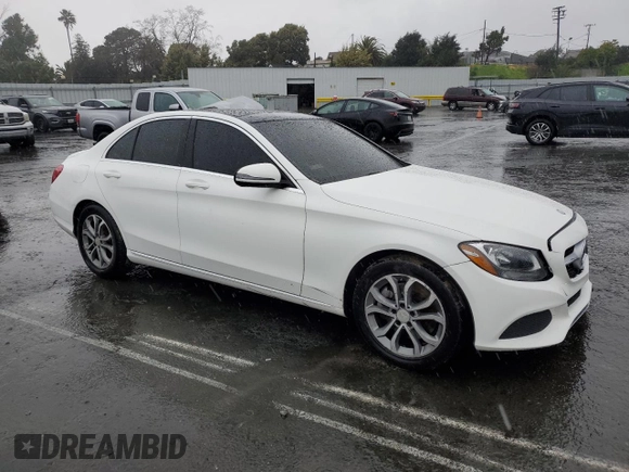 2016 Mercedes-Benz C 300 Luxury with VIN 55SWF4KB5GU109093, listed as a Copart auction lot 48825165 with 78,322 mi miles and Salvage Title. Bid and sale history available at carsss.com. Image 4.