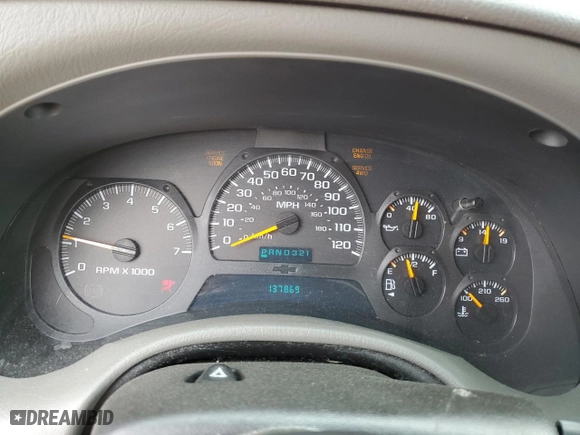 2002 Chevrolet TrailBlazer LTZ with VIN 1GNDT13S922268250, listed as a Copart auction lot 52828195 with 137,869 mi miles and Salvage Title. Bid and sale history available at carsss.com. Image 9.