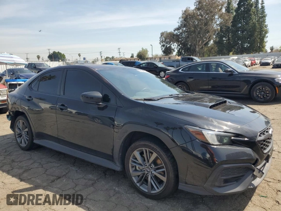 2023 Subaru WRX with VIN JF1VBAA61P9807986, listed as a Copart auction lot 49734655 with 26,908 mi miles and Salvage title. Bid and sale history available at DreamBid. Image 4.