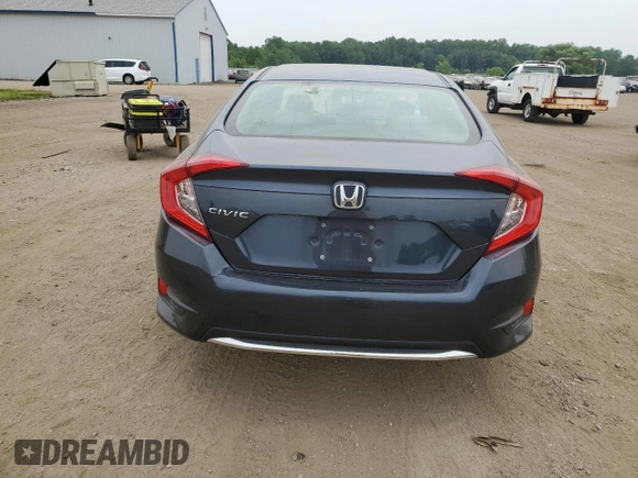 2020 Honda Civic LX with VIN 19XFC2F69LE025564, listed as a Copart auction lot 60811565 with 12,480 mi miles and Salvage title. Bid and sale history available at DreamBid. Image 6.
