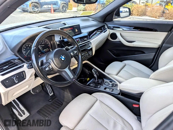 2022 BMW X2 xDrive28i with VIN WBXYJ1C07N5U5445X, listed as a Copart auction lot 49525655 with 34,442 mi miles and Clean Title. Bid and sale history available at carsss.com. Image 5.