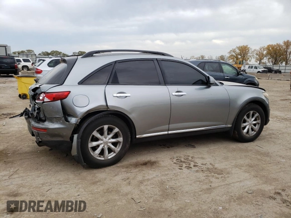 2006 Infiniti FX35 with VIN JNRAS08U96X100622, listed as a Copart auction lot 76972524 with 212,591 mi miles and Salvage Title. Bid and sale history available at carsss.com. Image 3.