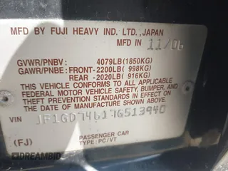 2007 Subaru Impreza WRX z VIN JF1GD74617G513940, wystawiony jako IAAI lot #42398348 z przebiegiem 125 510 mil mil oraz . Historia ofert i sprzedaży dostępna na DreamBid. Obrazek 9.