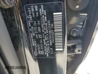 2021 Hyundai Venue SEL with VIN KMHRC8A32MU126490, listed as a Copart auction lot 48974615 with 48,857 mi miles and Salvage title. Bid and sale history available at DreamBid. Image 13.