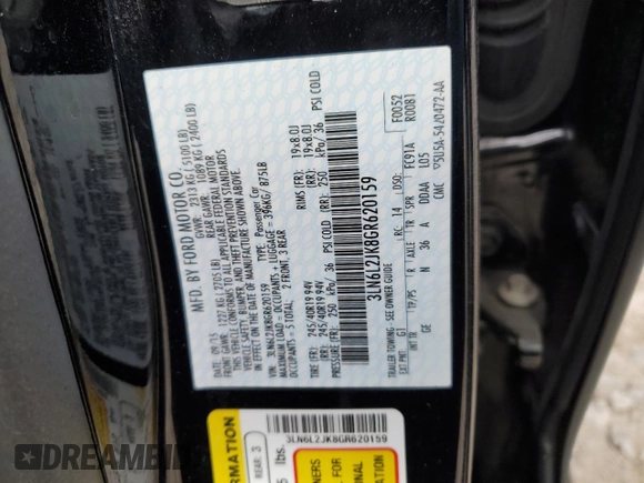 2016 Lincoln MKZ with VIN 3LN6L2JK8GR620159, listed as a Copart auction lot 52767245 with 99,842 mi miles and Salvage Title. Bid and sale history available at DreamBid. Image 13.