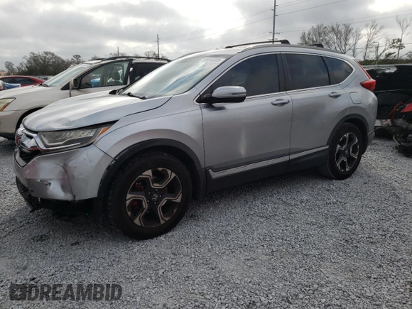 2018 Honda CR-V Touring with VIN 7FARW1H93JE055337, listed as a Copart auction lot 45045305 with 74,776 mi miles and Salvage Title. Bid and sale history available at DreamBid. Image 1.