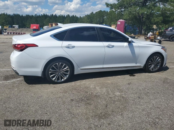 2017 Genesis G80 3.8L z VIN KMHGN4JE6HU210152, wystawiony jako Copart lot #56148105 z przebiegiem 114 821 mil mil oraz Szkoda całkowita • Salvage title. Historia ofert i sprzedaży dostępna na DreamBid. Obrazek 3.
