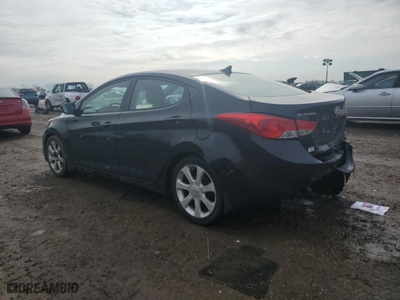2012 Hyundai Elantra Limited with VIN 5NPDH4AE3CH144290, listed as a Copart auction lot 46850955 with 151,302 mi miles and Salvage Title. Bid and sale history available at carsss.com. Image 2.