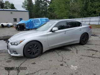 2014 Infiniti Q50 Premium z VIN JN1BV7AP3EM681014, wystawiony jako Copart lot #54339345 z przebiegiem 120 383 mil mil oraz Szkody całkowita. Historia ofert i sprzedaży dostępna na DreamBid. Obrazek 1.