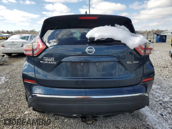 2017 Nissan Murano SL with VIN 5N1AZ2MHXHN117469, listed as a Copart auction lot 45397545 with 123,792 mi miles and Salvage title. Bid and sale history available at DreamBid. Image 6.