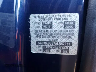 2010 Jaguar XF Premium Luxury z VIN SAJWA0GB7ALR57211, wystawiony jako Copart lot #44635815 z przebiegiem 204 428 mil mil oraz Szkoda całkowita • Salvage title. Historia ofert i sprzedaży dostępna na DreamBid. Obrazek 12.