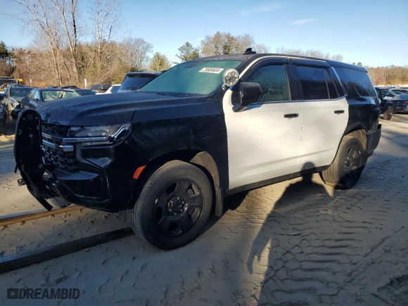 2023 Chevrolet Tahoe Commercial with VIN 1GNSKLED3PR310169, listed as a Copart auction lot 79808604 with 22,749 mi miles and Salvage Title. Bid and sale history available at carsss.com. Image 1.