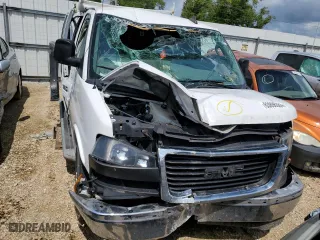 2019 GMC Savana Cargo Van with VIN 1GTW7AFG3K1368508, listed as a Copart auction lot 63896384 with 0 mi miles and Salvage Title. Bid and sale history available at carsss.com. Image 5.
