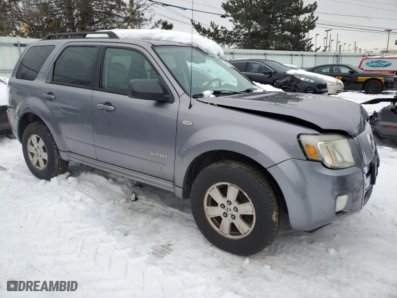 2008 Mercury Mariner with VIN 4M2CU81ZX8KJ50074, listed as a Copart auction lot 41391815 with 160,665 mi miles and Salvage Title. Bid and sale history available at carsss.com. Image 4.