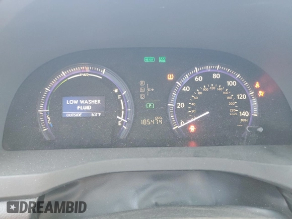 2010 Lexus HS 250h with VIN JTHBB1BA1A2014458, listed as a Copart auction lot 70746254 with 185,474 mi miles and Salvage Title. Bid and sale history available at DreamBid. Image 9.