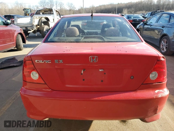2005 Honda Civic EX with VIN 1HGEM21975L004413, listed as a Copart auction lot 87397824 with 151,362 mi miles and Salvage Title. Bid and sale history available at carsss.com. Image 6.