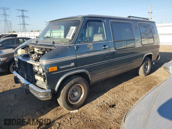 1995 GMC Vandura z VIN 1GDEG25K2SF543904, wystawiony jako Copart lot #68934904 z przebiegiem 949 271 mil mil oraz Szkoda całkowita • Salvage title. Historia ofert i sprzedaży dostępna na DreamBid. Obrazek 1.